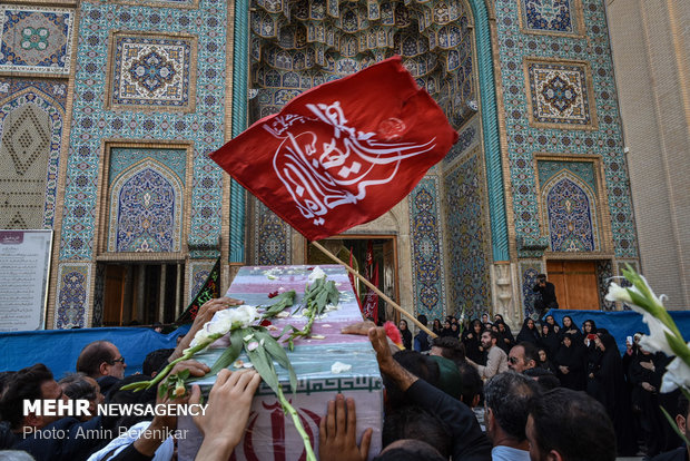 پیکر شهید تازه تفحص شده دوران دفاع مقدس در گلستان تشییع می‌شود